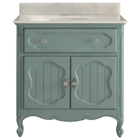 34 inch Victorian Cottage Style Knoxville Bathroom Sink Vanity