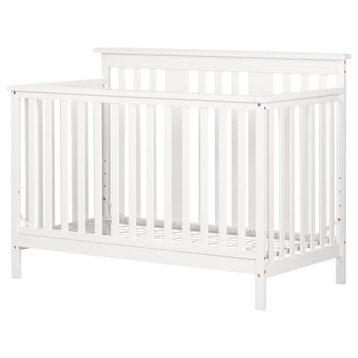Little Smileys Modern Baby Crib - Adjustable Height Mattress with Toddler...