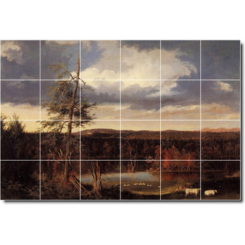 Thomas Cole Landscapes Painting Ceramic Tile Mural #447, 36"x24"