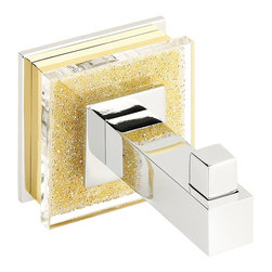 Secret Bath - Alexa Chrome Gold Swarovski Crystals Towel Hook - Robe & Towel Hooks