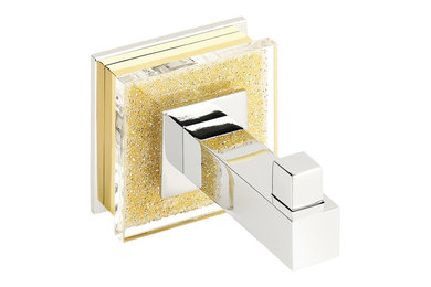 Alexa Chrome Gold Swarovski Crystals Towel Hook