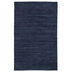 Jaipur Living - Jaipur Living Vassa Handmade Solid Dark Blue Area Rug, 5'x8' - The handsome Madras collection provides a neutral foundation with subtle dimension. The classic hand-loomed Vassa rug's plush wool texture showcases a contemporary striated design for surprisingly versatile appeal. The deep indigo palette of this stunning accent complements any transitional living spaces, capturing attention with its rich jewel-toned hue.