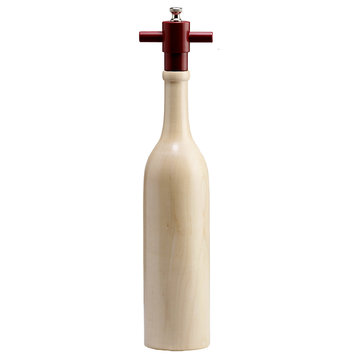 Chef Specialties 14.5" Pro Series Chateau Wine Bottle Pepper Mill, Natural