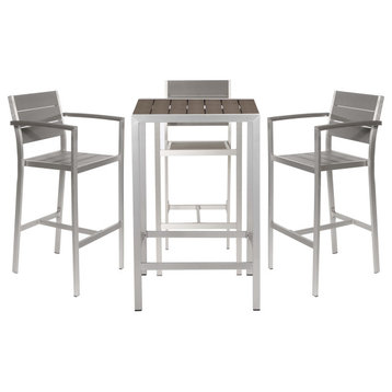 Betty 5 Piece Bar Set With Arms, Grey