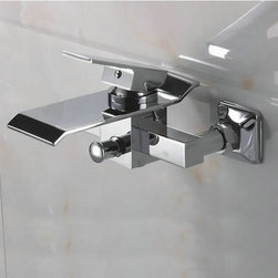 Contemporary Waterfall Brass Bathtub Faucet (Wall Mount) TQ3002W - Bathtub Faucets