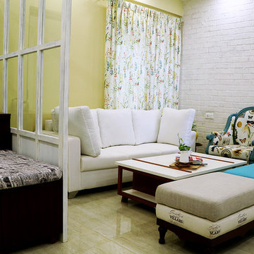 Living room and entrance area