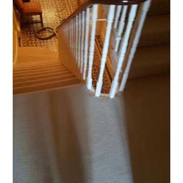 Beige Stair Runner Installation in Private Residence in South London