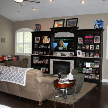 Family Room Revamp - Gray and Honey