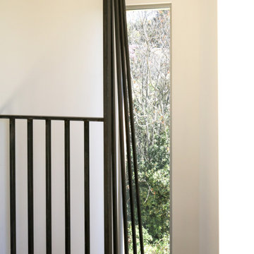 escalier design métal et bois