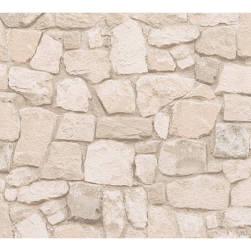 Morris Beige Natural Stone Wallpaper Bolt