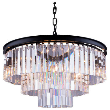 Sydney Collection Pendent Lamp, Clear, Mocha Brown