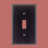 Switchplate Black Steel Single Toggle/Dimmer