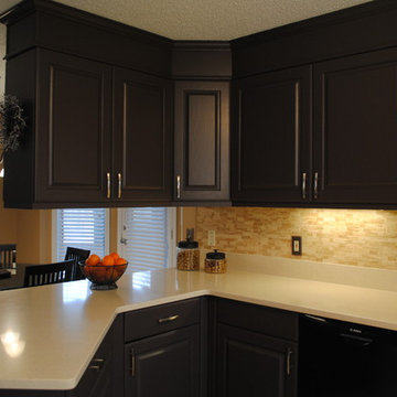 Golden Oak to Espresso Brown Cabinet