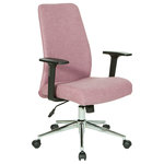 OSP Home Furnishings - Evanston Office Chair With Chrome Base, Orchid - Elegant and modern, the Evanston office chair will add a refined style to your office space. The high back design with built in lumbar support and cushioned seating provide lasting comfort. Modify the seat to your own needs with the locking tilt control and height adjustment. Set atop a 5 star gleaming chrome base with heavy duty carpet casters that allow effortless mobility.