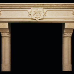 The Fleur De Lis Mantel - Tartaruga Designl - Indoor Fireplaces