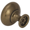 Amerock Edona 1-1/4" 32 mm Diameter Cabinet Knob, Burnished Brass, Single