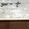 Scout Ivory and Blue Area Rug, 2.2'x7.7'
