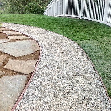 Walkway Installation--Gravel with Bender boards