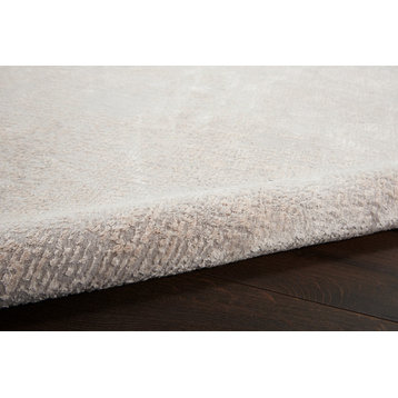 Nourison Silky Textures Sly01 Rug, Ivory/Gray, 2'2"x7'3" Runner