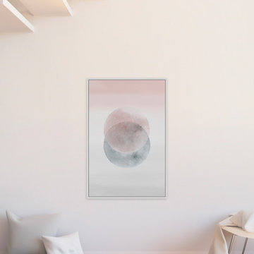 "Waning Moons" Floater Framed Painting Print on Canvas