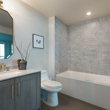 guest bath - half glass