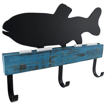 Chalk it to Me Fish Shaped Chalkboard with Wall Hooks