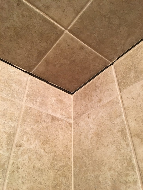 Cracked grout in new shower