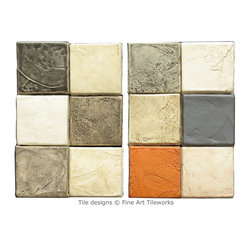 Some of our Glazes, on 4x4 Field Tiles - Tile