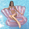63" Transparent Pink Jumbo Seashell Inflatable Swimming Pool Float