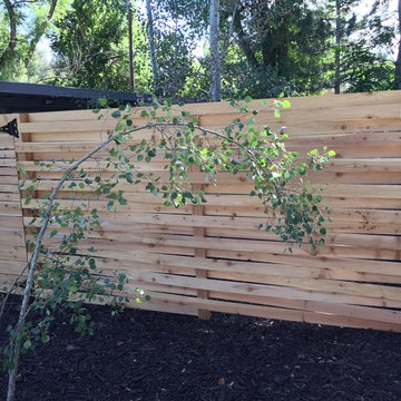Custom modern/contemporary horizontal cedar and exotic woods