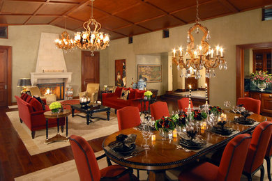 Living room - traditional living room idea in Seattle