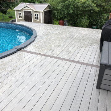 Timbertech composite deck around a pool