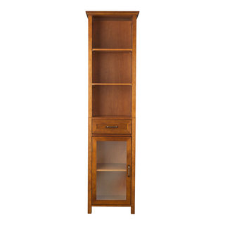 Dorset Bathroom Storage Tower With Open Upper Shelves And Lower