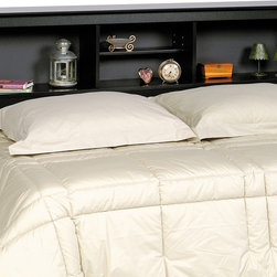 Prepac Double/ Queen Bookcase Headboard in Black - Headboards