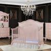 Evolur Aurora 5-in-1 Convertible Crib, Blush Pink Pearl