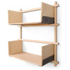 Foldin Vertical Wall-Mounted Shelving Unit, Vertical, 2 Shelves
