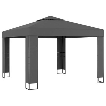 vidaXL Gazebo with Double Roof 118.1x118.1 Anthracite 7952