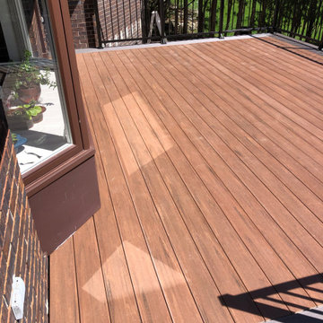 Walkout Azek Mahogany and Dark Hickory deck