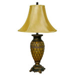 Ore International - Classic Table Lamp, Honey - Antique-Inspired Scallop Table Lamp