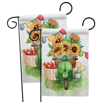 Sunflowers Fall Garden Flags 2pcs Pack Double-Sided 13x18.5
