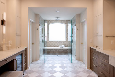 Inspiration for a huge modern bathroom remodel in Kansas City