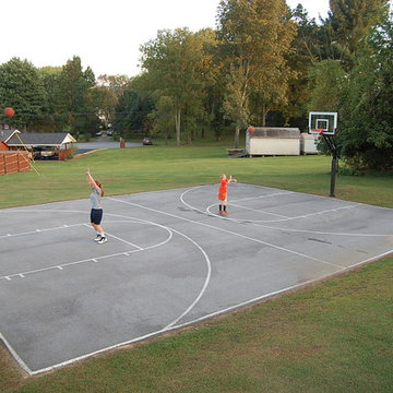 Michael K's Pro Dunk Silver Basketball System on a 50x30 in Church Hill, TN
