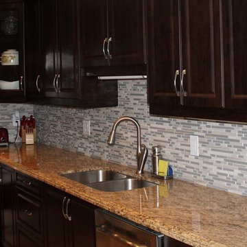 MDF Custom Kitchen Cabinets with Free Standing Island