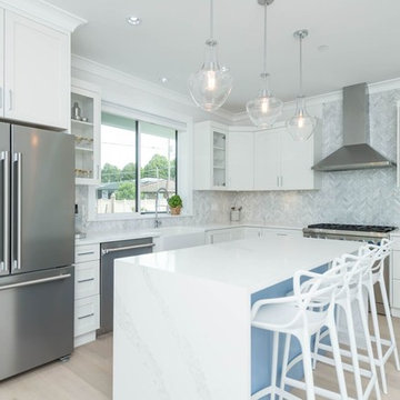 White Sleek Interior Custom Home
