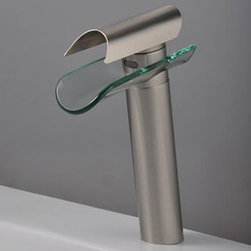 Contemporary Single Handle Nickel Brushed Bathroom Sink Faucet T0814HS - Bathroom Sink Faucets