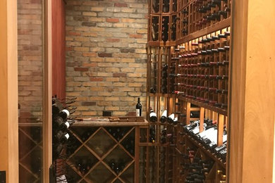Inspiration for a small rustic ceramic tile wine cellar remodel in Jacksonville