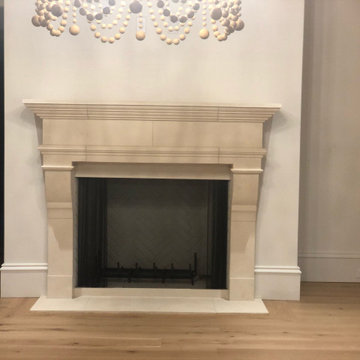 Custom stone fireplace surrounds
