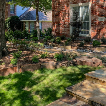 Elegant Flagstone Entry & Natural Stone Path Transformation | Allen, TX