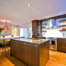 kitchen - microwave on open wall