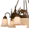 Yellowstone 9L Moose Chandelier Burnished Bronze